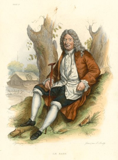 Le Sage (barevná rytina) od French School