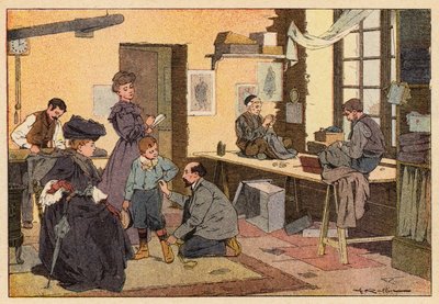 Le Tailleur, Krejčí (barevné lito) od French School