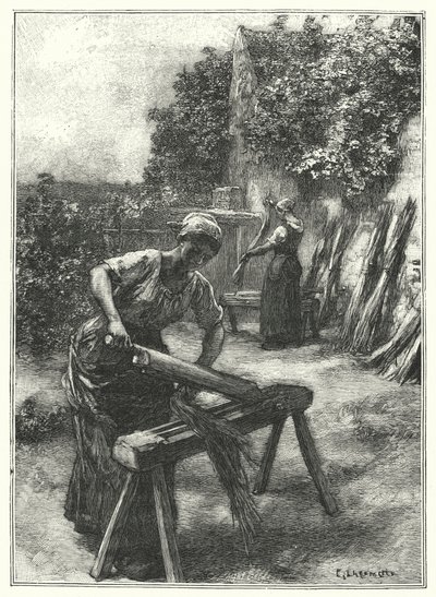 Scutching (rytí) od French School