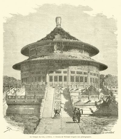 Chrám nebes, v Pekingu (rytina) od French School