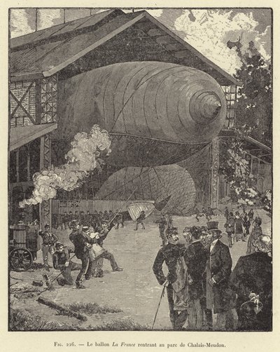 Balón La France se vrací do parku Chalais-Meudon (rytina) od French School