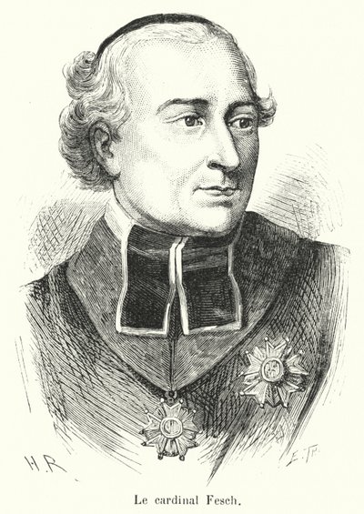 Le Cardinal Fesch (rytina) od French School