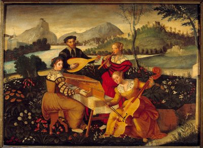 Country koncert Malba francouzské školy. Bourges, 16. století, Berry Museum od French School