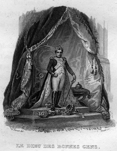 Bůh dobrých lidíBerangerova píseň v „Oeuvres Completes““ (1834) od Pierra Jeana de Berangera (1780-1857), francouzského básníka a skladatele. od French School