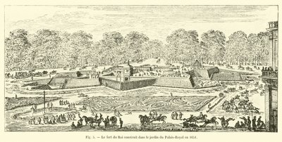 Fort du Roi postavený v zahradě Palais-Royal v roce 1651 od French School