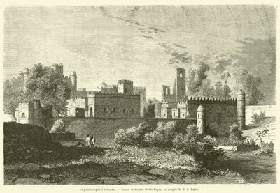 Le palais imperial a Gondar (rytina) od French School