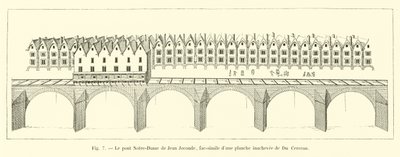 Most Notre-Dame od Jean Joconde, faksimile nedokončené desky od Du Cerceau od French School