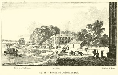 Quai des Tuileries v roce 1650 od French School