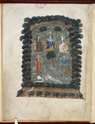Le songe du vergier, připisovaná Évrartovi de Trémaugon, Royal MS 19 C IV, f.1v od French School