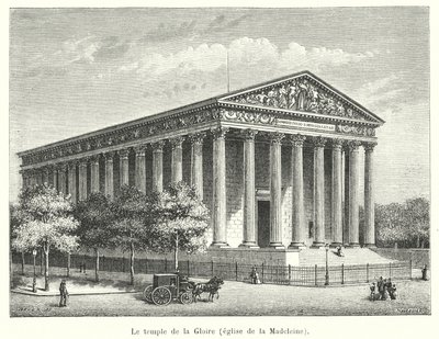 Le temple de la Gloire, eglise de la Madeleine od French School