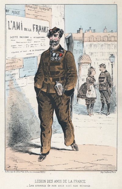 Legie přátel Francie (barevná rytina) od French School