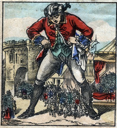 Lemuel Gulliver v zemi liliputů. Ilustrace pro „“ Gulliver