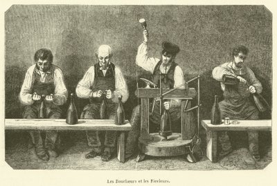 The Butchers and the Stringers (rytina) od French School