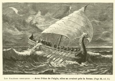Les Galeres Grecques (rytina) od French School