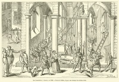 Obrazoborci, v Antverpách, v roce 1566 (rytina) od French School