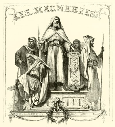 Les Machabees (rytina) od French School