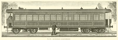 The Wagons-Lits, the Wagon-Restaurant (rytina) od French School