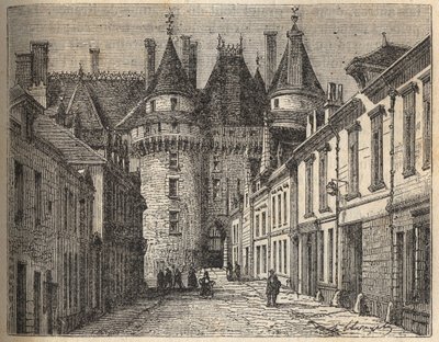 Zámky na Loiře: zámek Langeais (Indre-et-Loire) - rytina v „Histoire de France“ od Victora Duruye (1811-1894) - 1882 od French School
