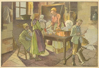Džemy (barevná litografie) od French School