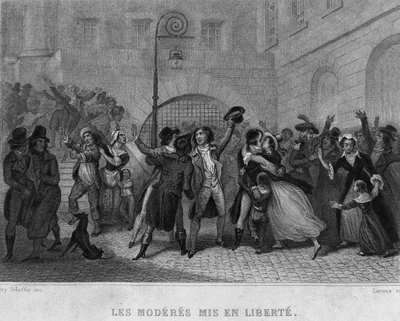 Umírnění propuštěni na svobodu – ve „Francouzské revoluci“ od Thierse. 19. století od French School