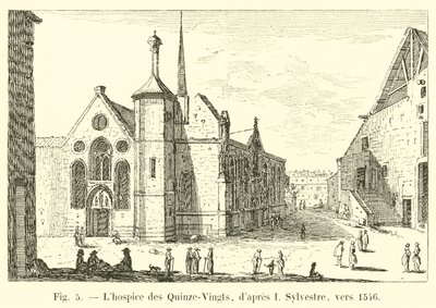 Hospic Quinze-Vingts, po I Sylvestre, kolem roku 1546 od French School