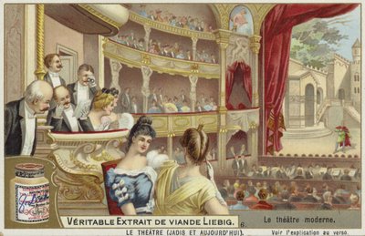 Liebig karta s moderním divadlem od French School