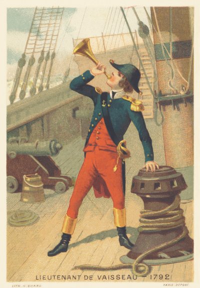 Poručík lodi v roce 1792 od French School