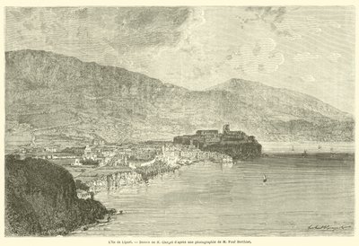 Ostrov Lipari (rytina) od French School