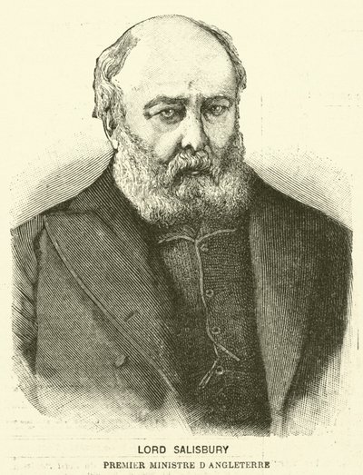 Lord Salisbury, britský premiér (rytina) od French School