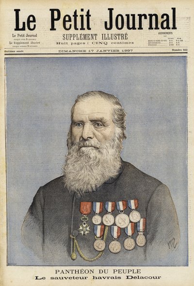 Louis-Joseph-Andre Delacour, francouzský námořník a zachránce života od French School