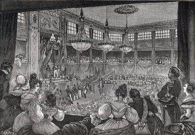 Louis-Philippe I. složil přísahu jako král před Poslaneckou sněmovnou, 9. srpna 1830 – Revoluce roku 1830: „“ Král Ludvík Filip I. (1773-1850) přísahal, že bude udržovat Chartu z roku 1830 za přítomnosti komor znovu sjednocených v provizorní sál Pa od French School