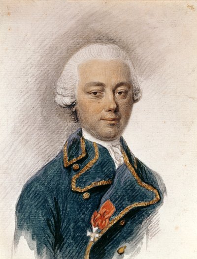 Louis Antoine de Bougainville (1729-1811) jako mladý muž, kolem roku 1755 od French School