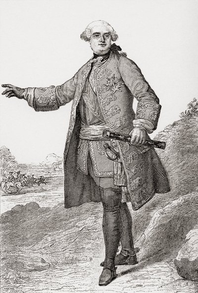 Louis Charles César Le Tellier známý jako vévoda z Estrées, 1695 1771. Francouzský vojenský velitel a maršál Francie. Z Les Heures Libres vydané v roce 1908. od French School