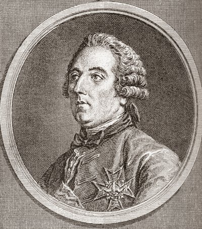 Louis César de La Baume Le Blanc, vévoda de Vaujours, vévoda de La Vallière, 1708 1780. Francouzský šlechtic, bibliofil a voják. Z Les Heures Libres vydané v roce 1908. od French School