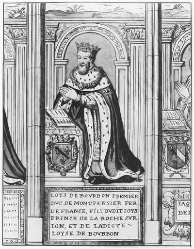 Louis II Bourbonský, vévoda z Montpensier (litho) od French School