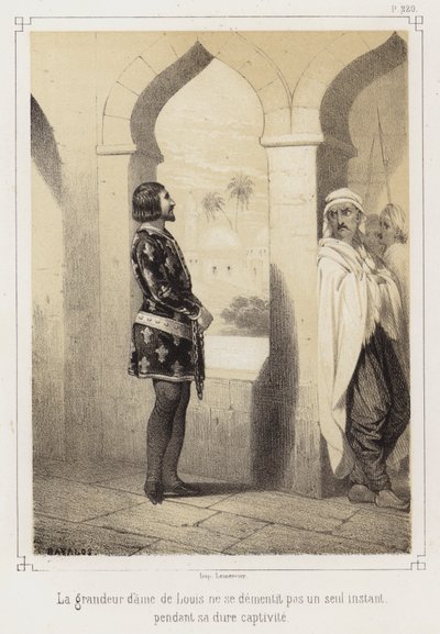 Ludvík IX. Francouzský v zajetí Egypťanů od French School