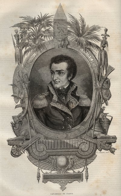 Louis Marie Maximilien de Caffarelli du Falga (1756-1799) francouzský generál během francouzské revoluce - - rytina v nové národní encyklopedii Maurice La Charest - 1870 - od French School