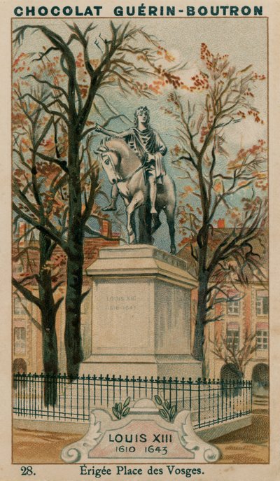 Louis XIII, 1610-1643, postavený Place des Vosges od French School