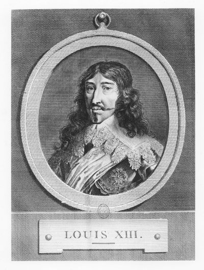 Louis XIII, král Francie (rytina) od French School