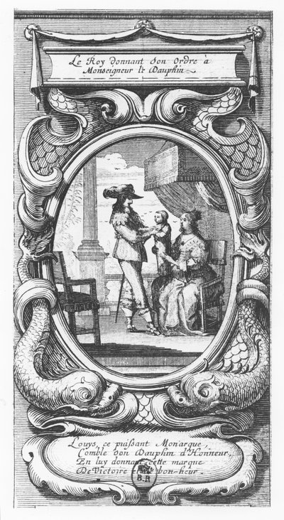Ludvík XIII., francouzský král dává rozkaz monseigneur le Dauphin (rytina) od French School