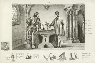 Ludvík XI. Francouzský držen v zajetí Karlem Smělým Burgundským v Peronne, 1468 od French School