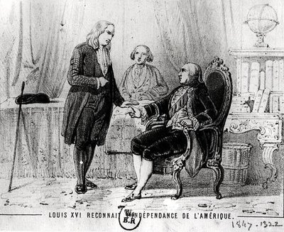 Ludvík XVI. (1754-1793) Uznání americké nezávislosti v roce 1783 od French School