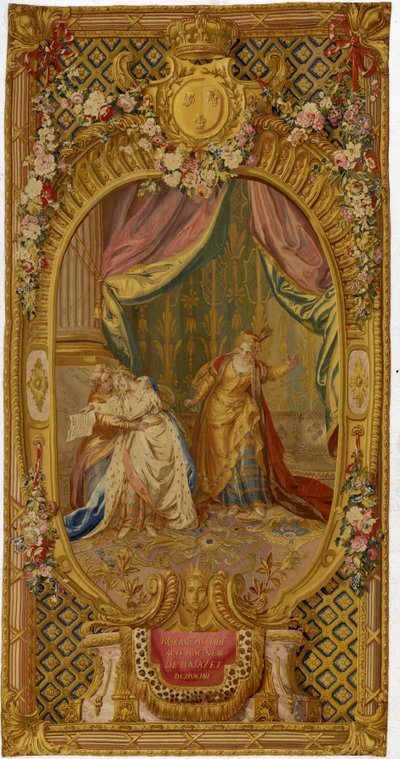 Gobelín Louis XV Gobelín ze série "Scenes d"Opera, de Tragedie et de Comedie", z druhého tkaní 1761-64 od French School