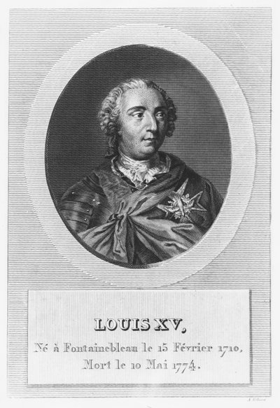 Louis XV, král Francie a Navarre (rytina) od French School