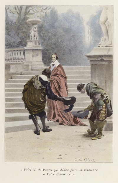 Louis de Pontis je představen kardinálu Richelieuovi, 17. století od French School