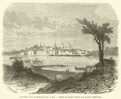 Louisville, Kentucky (rytina) od French School