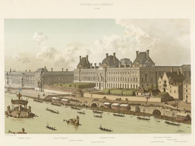Louvre za Ludvíka XV, 1739 od French School