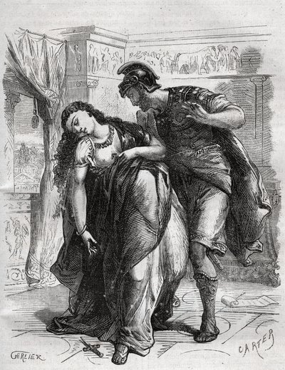 Lucreceina smrt: Lucrece (Lucrezia, Lucretia, římská dáma ze 6. století př. n. l.) se stala obětí násilí ze strany jeho bratrance Sexta Tarquina, syna Tarquina Superba. Spáchala sebevraždu před svým manželem, Lucius Tarquinius Collatinus, známý jako Ta od French School