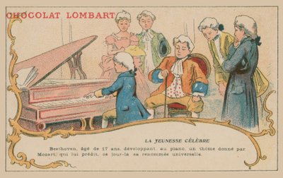 Ludwig van Beethoven hraje na klavír ve věku 17 let od French School