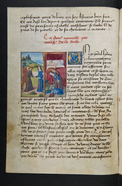 MS Hunter 252 038v Stránka ze stovky nových zpráv, c.1461-62 od French School